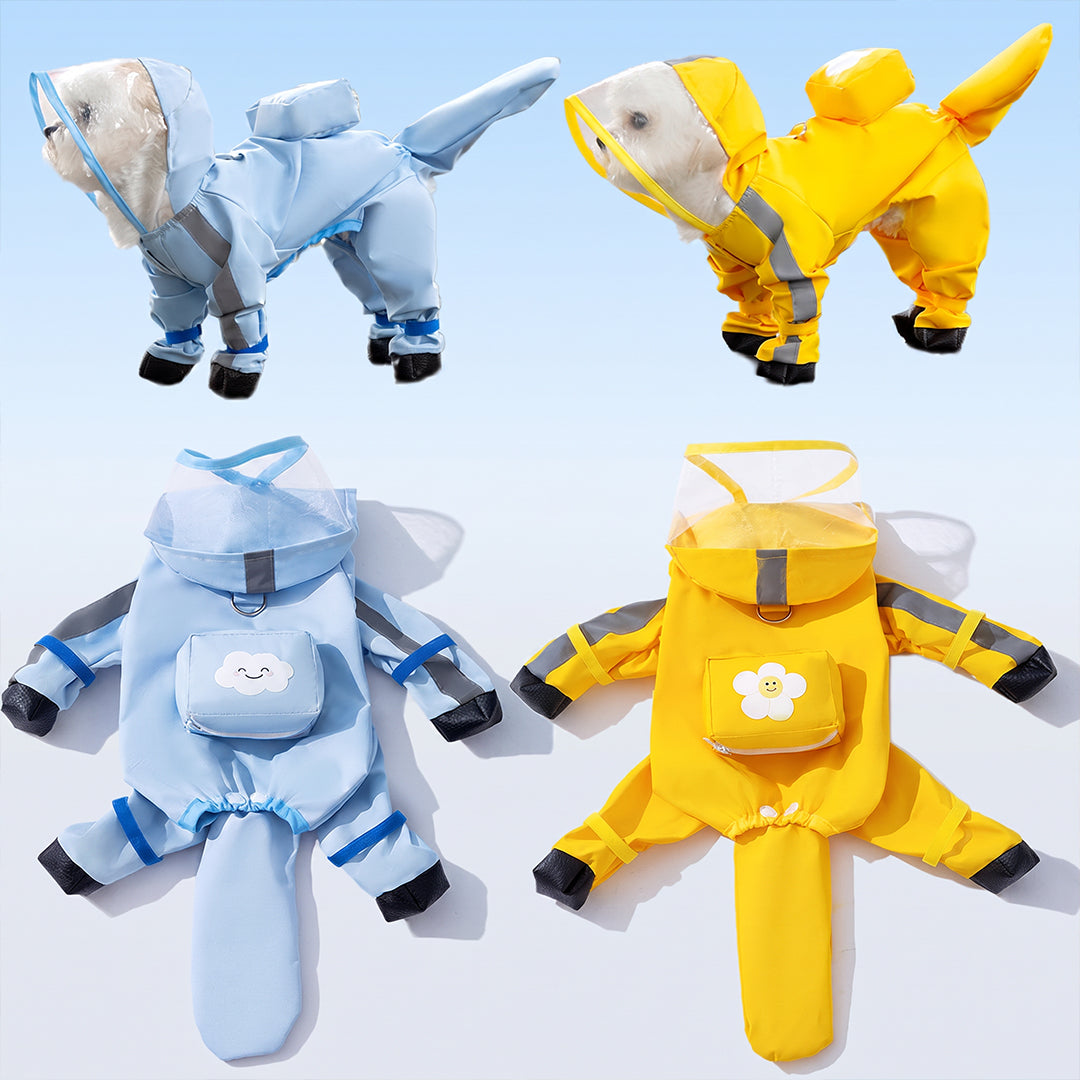 Personalized Small Dog Raincoat & Rain Shoes Set