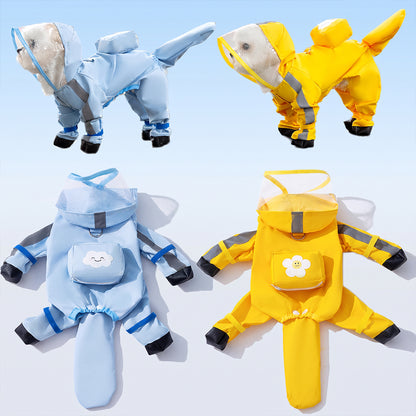 Personalized Small Dog Raincoat & Rain Shoes Set