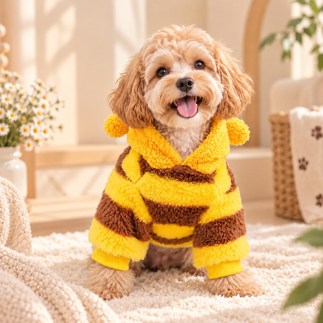 Personalized Bee Dog Costume with Leash Hole