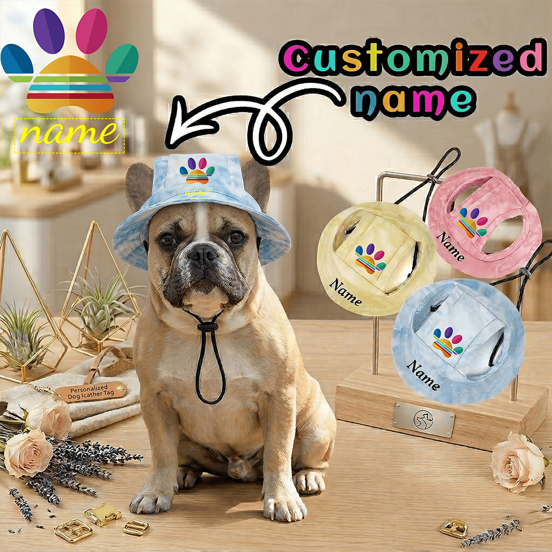 Personalized Custom Pet Summer Tie-Dye Sun Hat