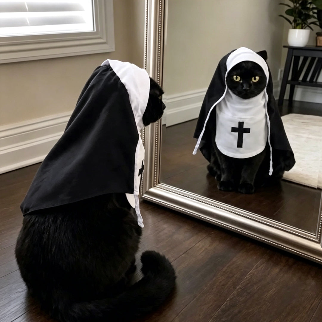 Puptailor Funny Halloween Nun Costume for Pets