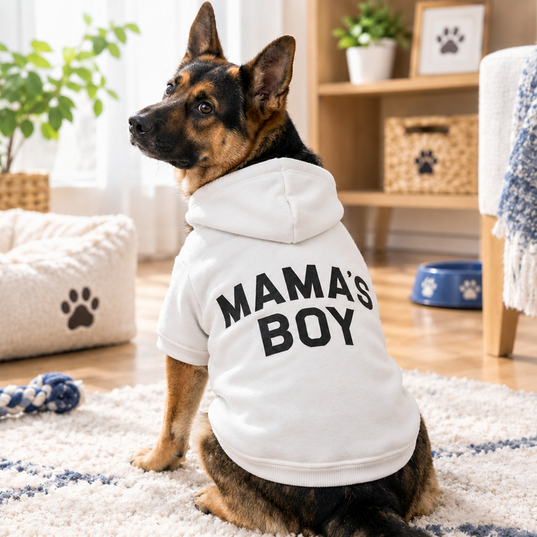 Mama's Boy Dog Hoodie