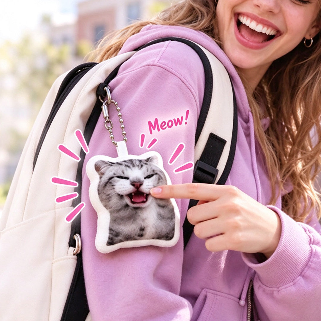 Personalized Sound-Making Pet Meme Keychain