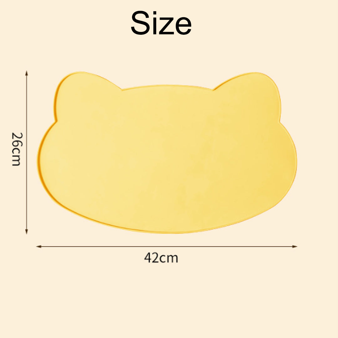 Cute Cat-Ear Silicone Pet Feeding Mat