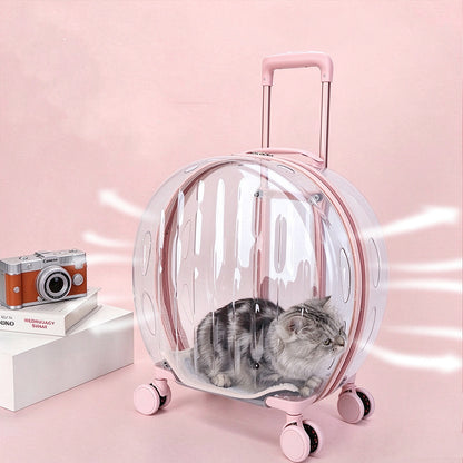 Pet Trolley With Wheels Rolling Carrier
