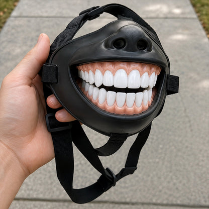 Puptailor Funny Halloween Dog Muzzle with Grinning Mouth Design