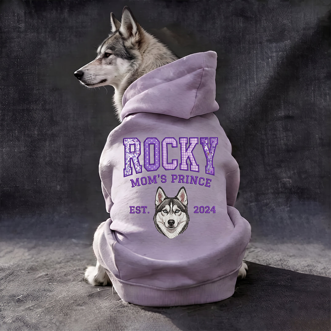 Personalized Dog Patchwork Embroidered Hooded