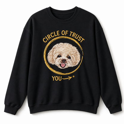 Custom Circle of Trust Pet Portrait Embroidered Sweatshirt