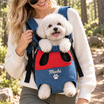 Puptailor Personalized Name Small Dog Front Bag-Pet Carrier Backpack