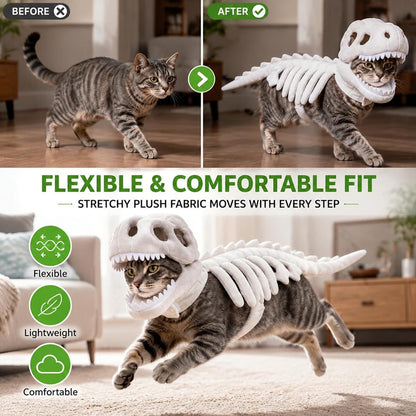Puptailor Glow-in-the-Dark Dinosaur Skeleton Pet Halloween Costume