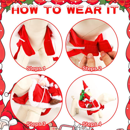 Santa Rider Dog Costume