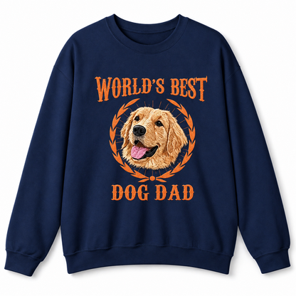 Custom World's Best Pet Portrait Embroidered Sweatshirt