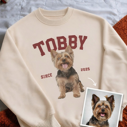 Puptailor Personalized Pet Photo Name Sweatshirt