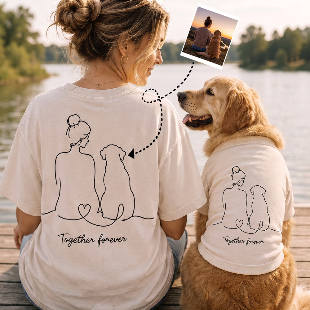Personalized Embroidered Matching Dog Mom & Dog Shirts