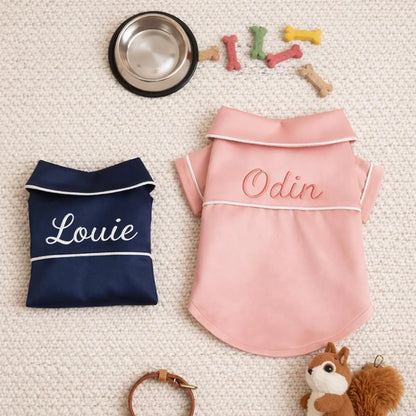 Personalized Luxury Satin Dog Pajamas With Name