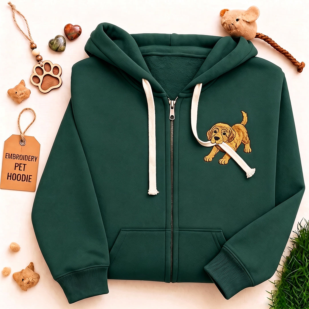 Personalized Dog Cat Embroidery Hooded Sweatshirt