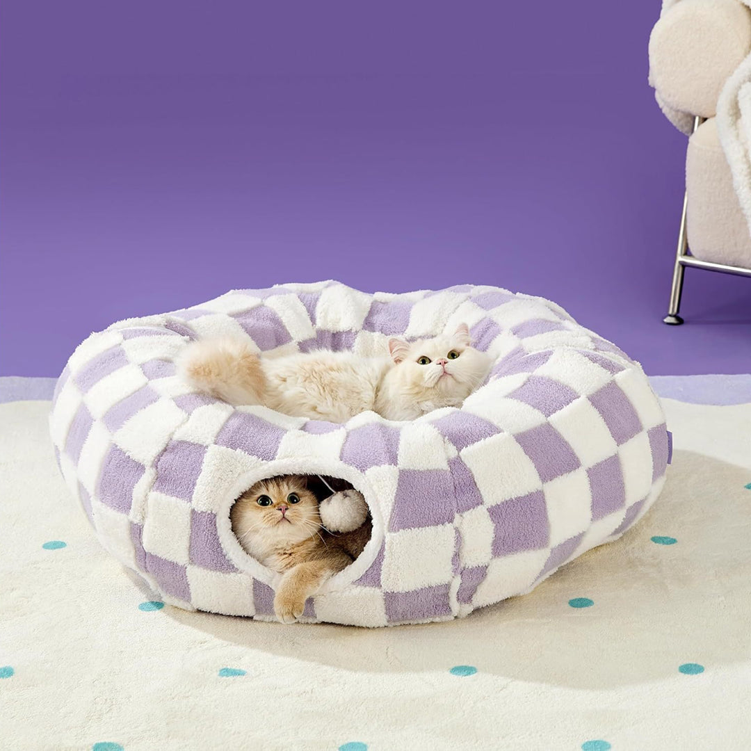 2-in-1 Foldable Cat Play Tunnel and Cozy Cat Bed