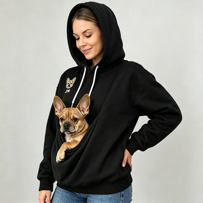 Puptailor Personalized Kangaroo Pouch Hoodie for Dogs Cats Pet