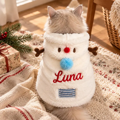 Personalized Snowman Christmas Pet Costume