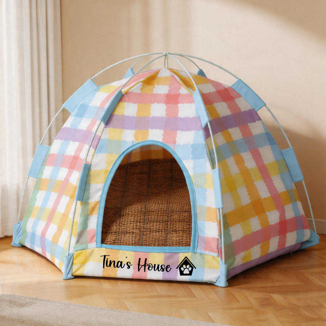Personalized Hexagonal Pet Tent Bed