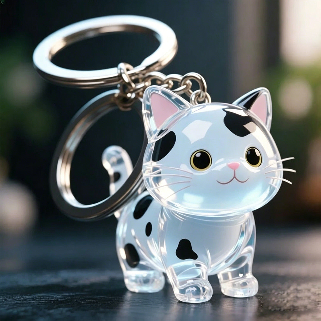 Personalized Cat Fur Memorial Keychain