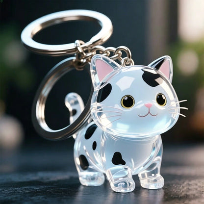 Personalized Cat Fur Memorial Keychain
