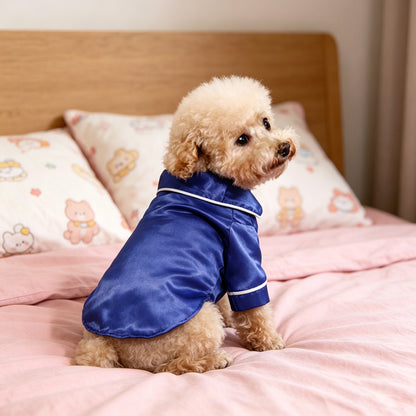 Personalized Embroidery Custom Faux Silk Pet Pajamas