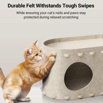 Personalized Felt Cat Cave Bed