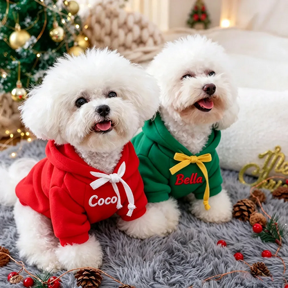 Personalized Embroidered Christmas Pet Hoodie