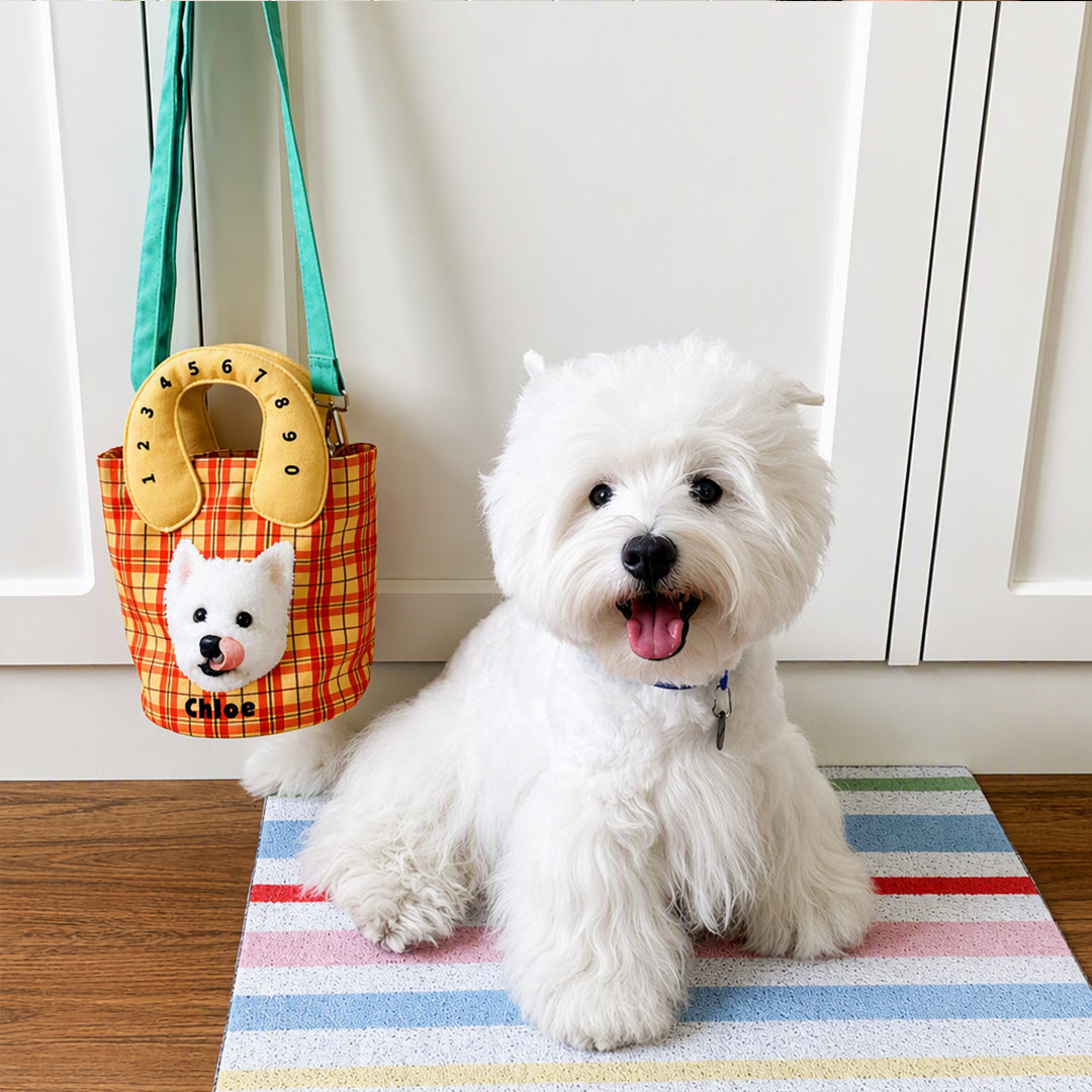 Personalized Pet Portrait  Canvas Handbag
