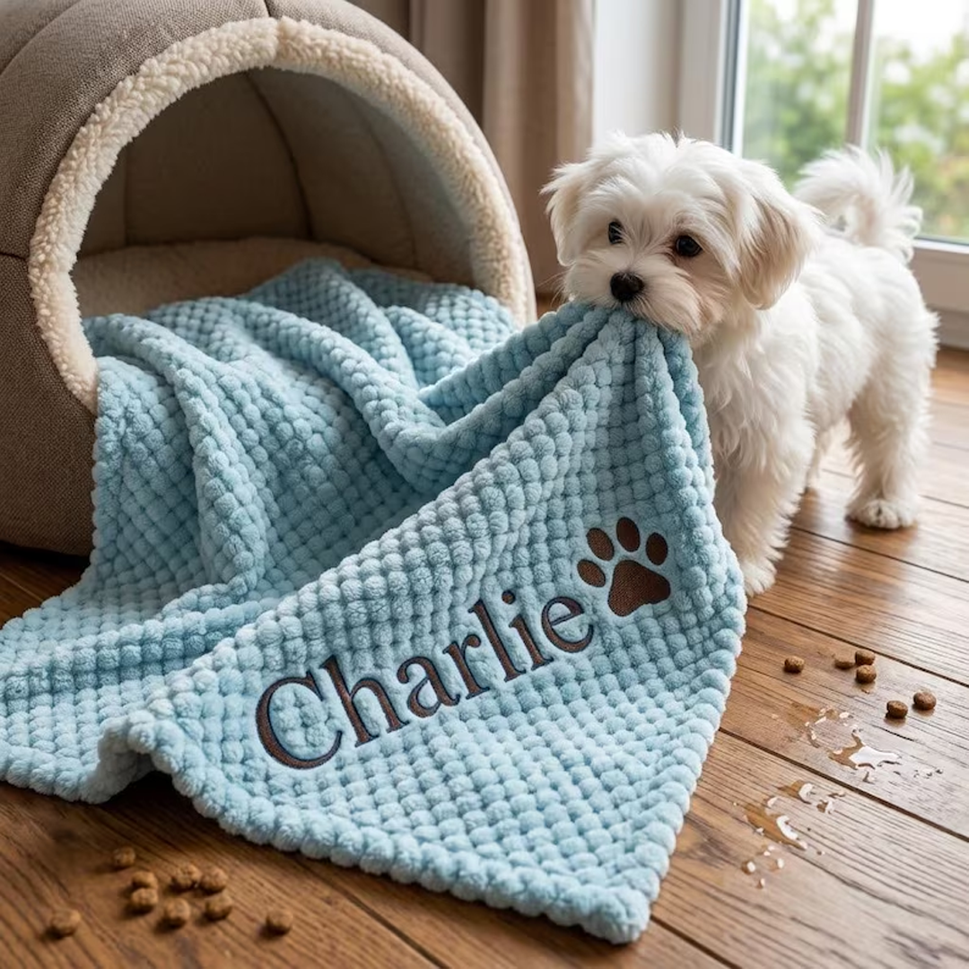 Personalized Coral Fleece Pet Blanket
