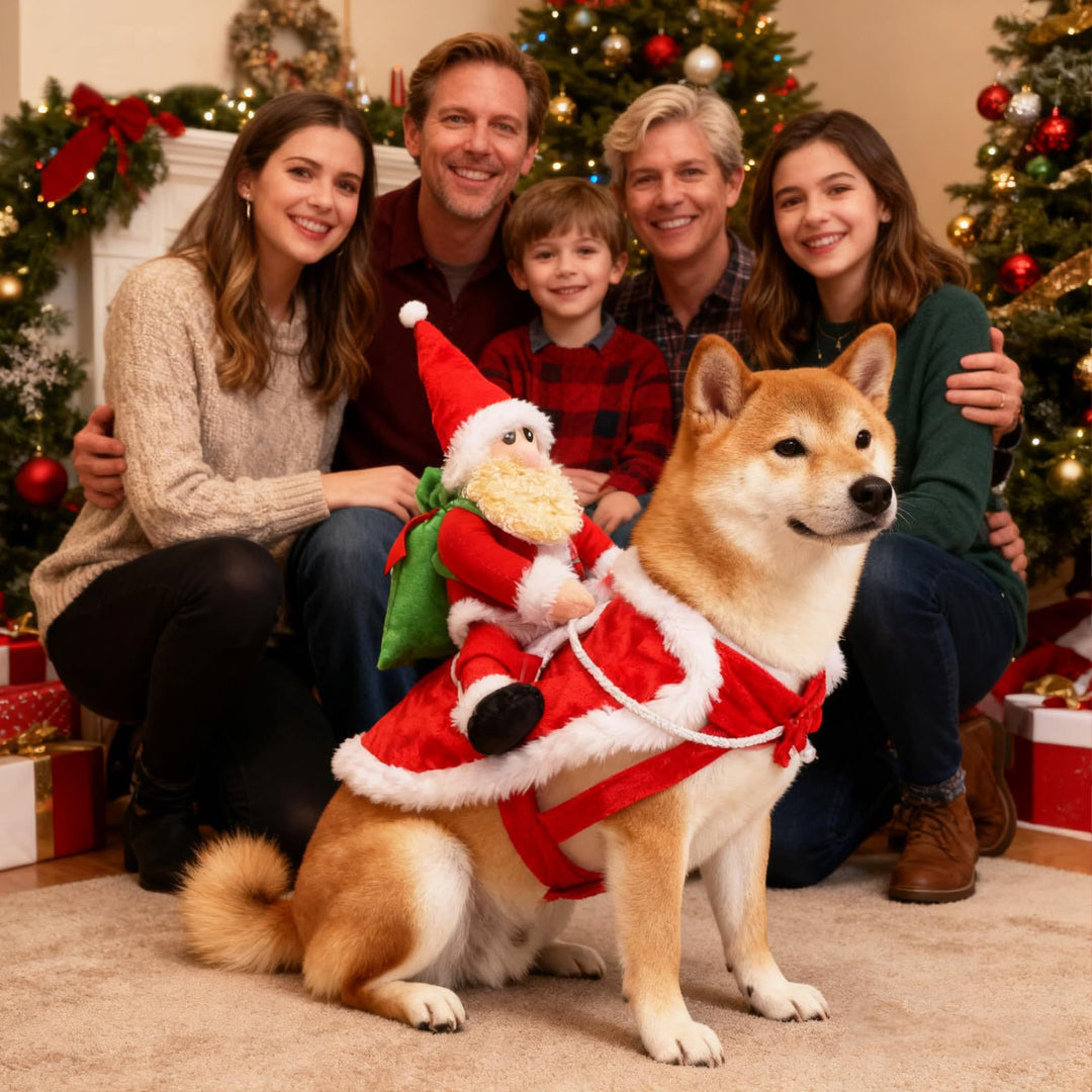 Santa Rider Dog Costume