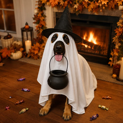 Puptailor Halloween Ghost Costume for Dogs