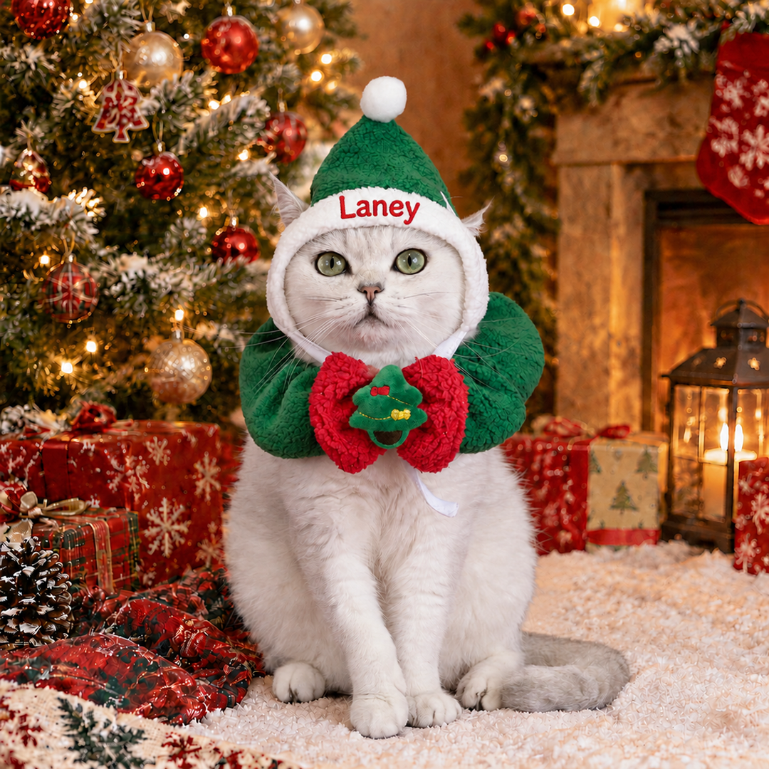 Personalized Christmas Pet Collars & Hats