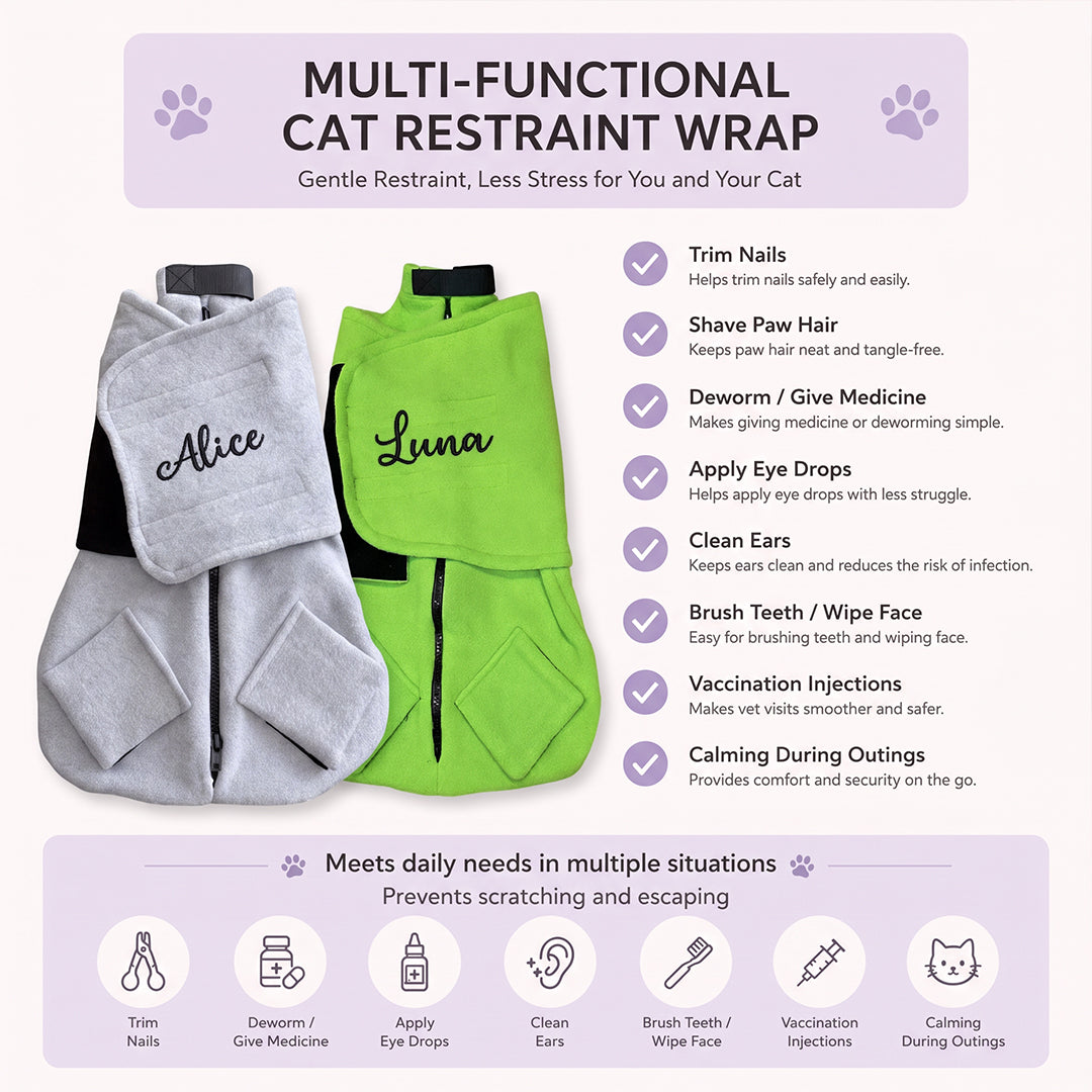Personalized Embroidered Name Pro Cat Wrap