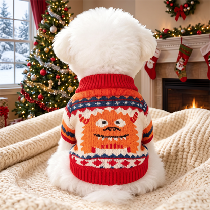 Personalized Holiday Knit Pet Sweater