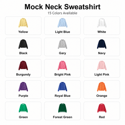 Custom Gingham Letter Mom Pet Portrait Mock Neck Sweatshirt
