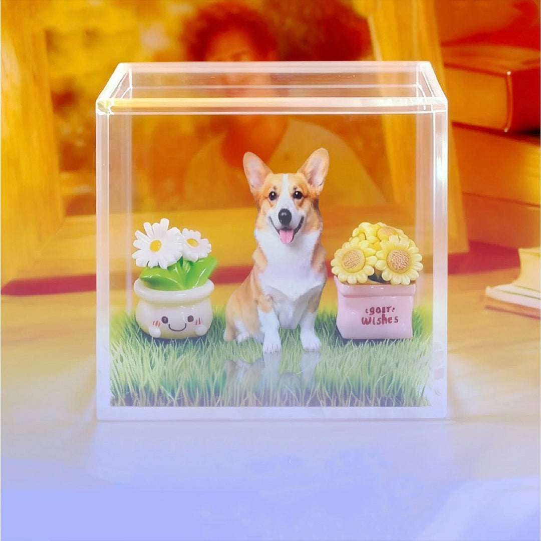 Custom Pet Holographic Memorial Box