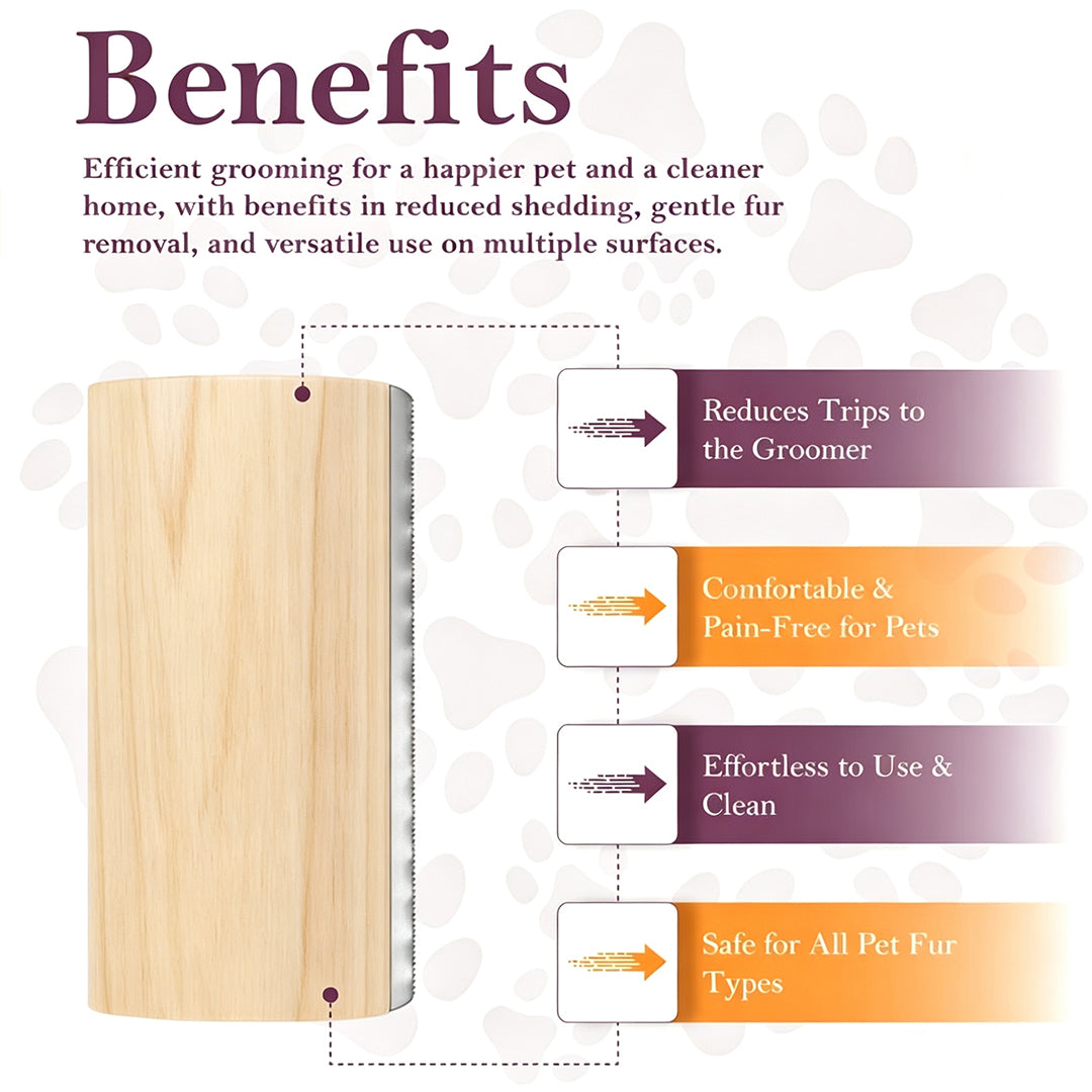Custom Name Wooden Pet Deshedding Brush