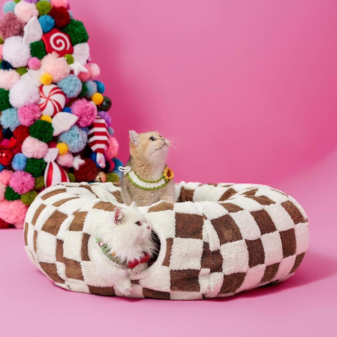 2-in-1 Foldable Cat Play Tunnel and Cozy Cat Bed