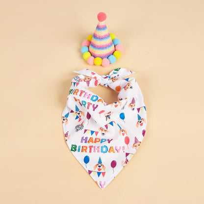 Pet Birthday Hat & Bandana Set