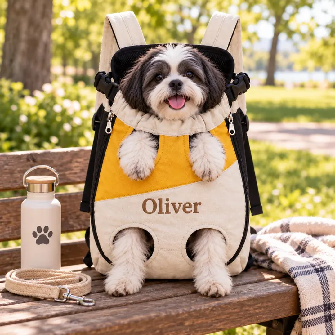 Puptailor Personalized Name Small Dog Front Bag-Pet Carrier Backpack