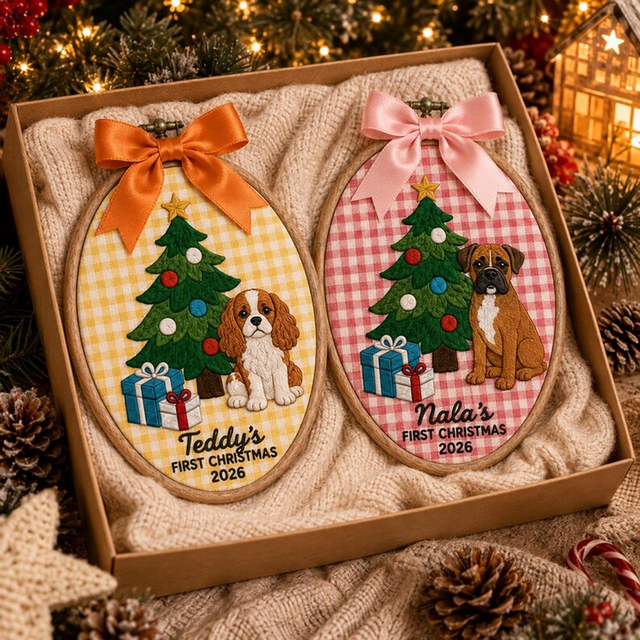 Custom Pet's First Christmas 2026 Ornament