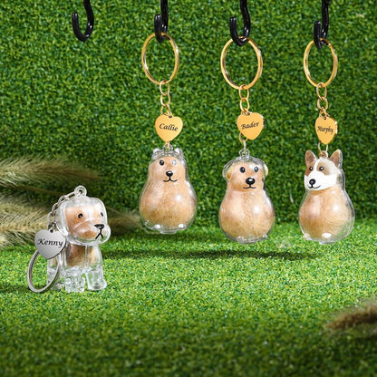 Personalized Pet Hair Keepsake Keychain