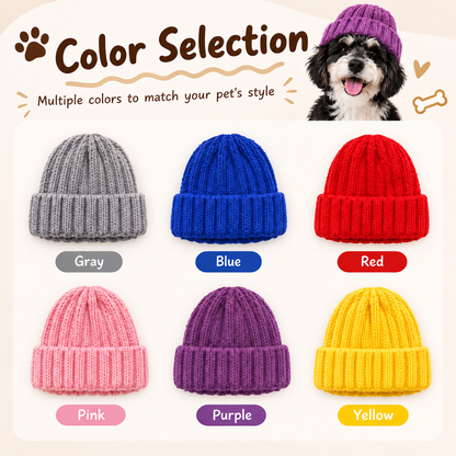Personalized Embroidered Dog Beanie with Ear Holes