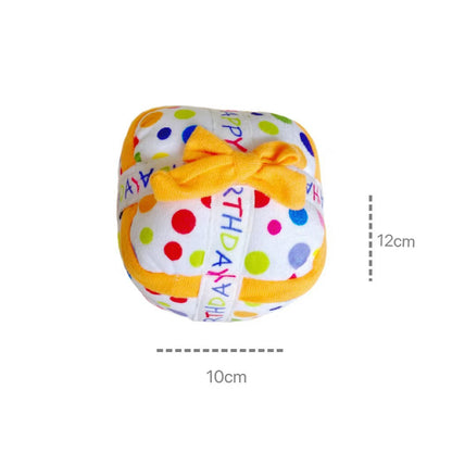 Birthday Party Squeaky Plush Dog Toy