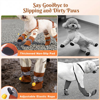 Custom Name Dog Waterproof Leggings Boots