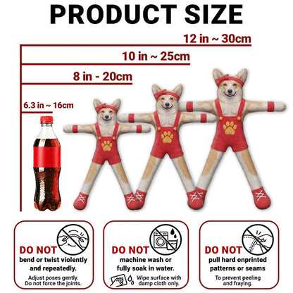 Personalized Funny Pet Poseable Plush Doll with Pet Photos