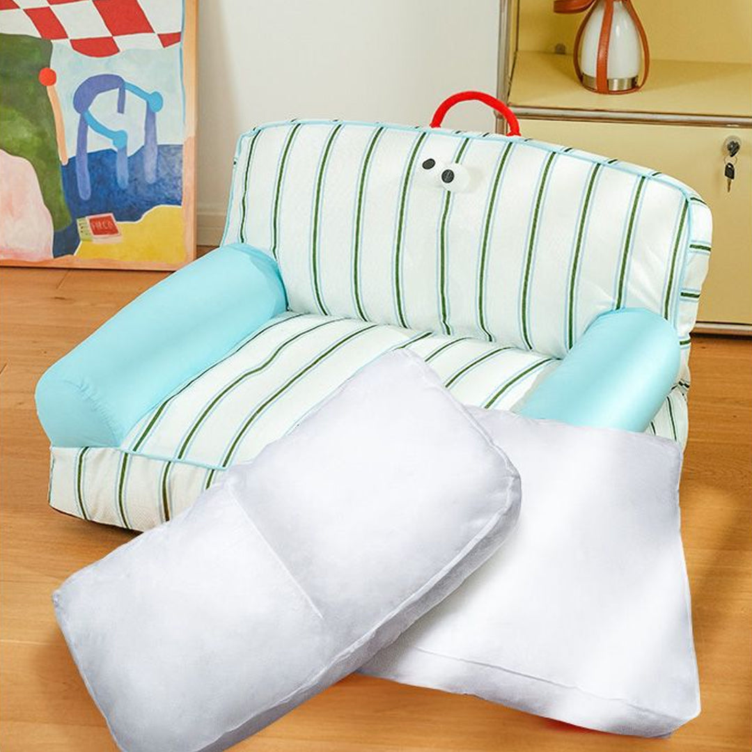 Personalized Embroidery Striped Pet Sofa Bed