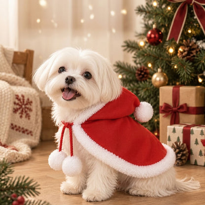 Christmas Pet Cape for Cats and Small Dogs